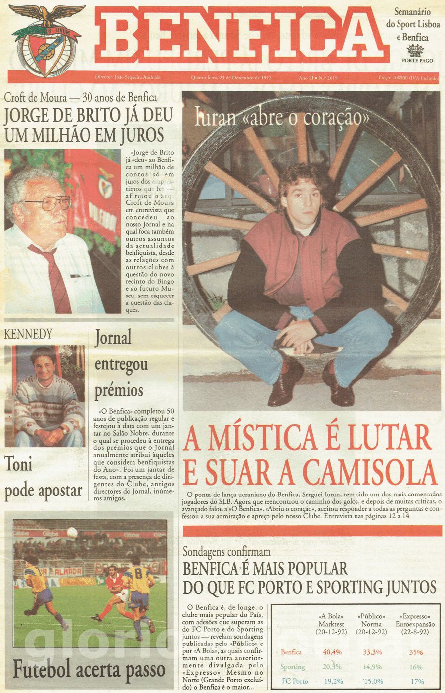 jornal o benfica 2619 1992-12-23